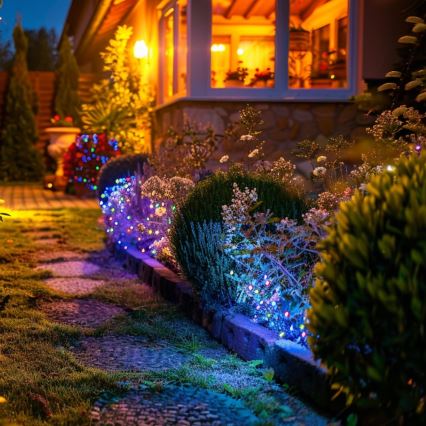 LED RGB aurinkoketju 50xLED/0,12W/1,2V 1xAA IP44 600 mAh