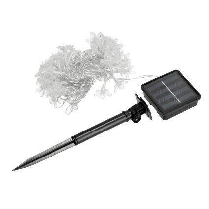 LED RGB aurinkoketju 50xLED/0,12W/1,2V 1xAA IP44 600 mAh