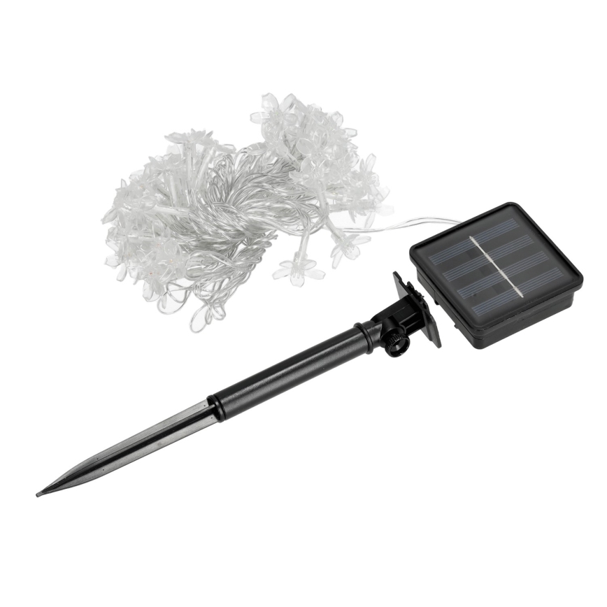 LED RGB aurinkoketju 50xLED/0,12W/1,2V 1xAA IP44 600 mAh