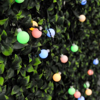 LED RGB aurinkoketju PARTY 30xLED/1,2V 400 mAh 3,9 m IP44