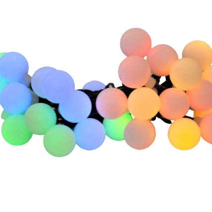LED RGB aurinkoketju PARTY 30xLED/1,2V 400 mAh 3,9 m IP44