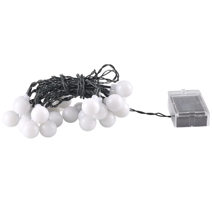 LED RGB aurinkoketju PARTY 30xLED/1,2V 400 mAh 3,9 m IP44