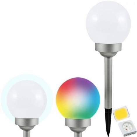 LED-RGB-aurinkolamppu BALL LED/0,2W/AA 1,2V/600mAh IP44