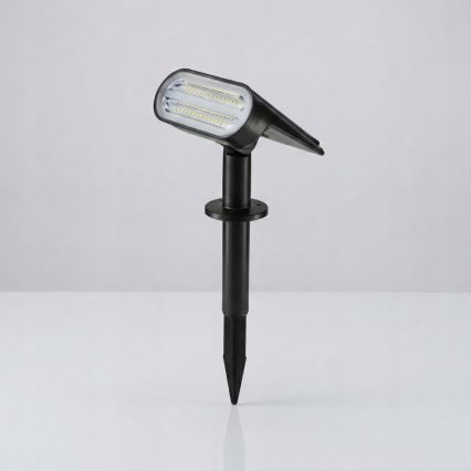 LED RGB aurinkovalaisin 2-in-1 LED/3,7V 1200 mAh IP54 musta