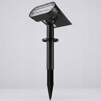 LED RGB aurinkovalaisin 2-in-1 LED/3,7V 1200 mAh IP54 musta