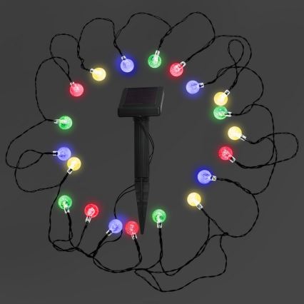 LED RGB aurinkokennovalo 20xLED/1,2V 300 mAh IP44