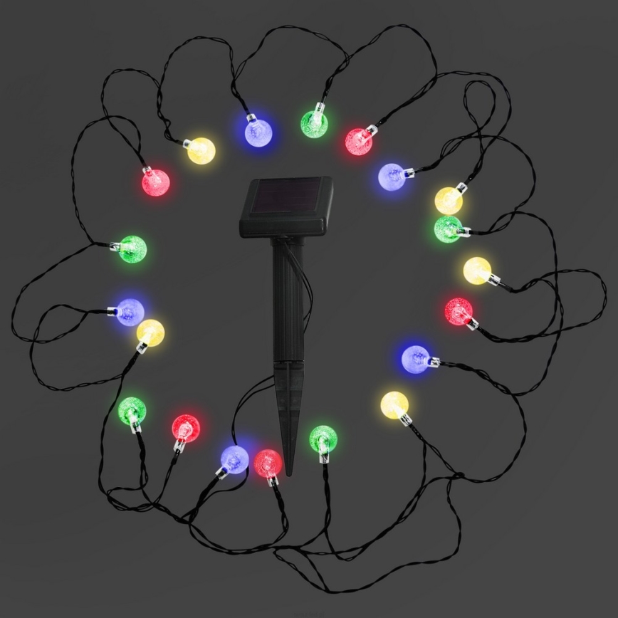 LED RGB aurinkokennovalo 20xLED/1,2V 300 mAh IP44
