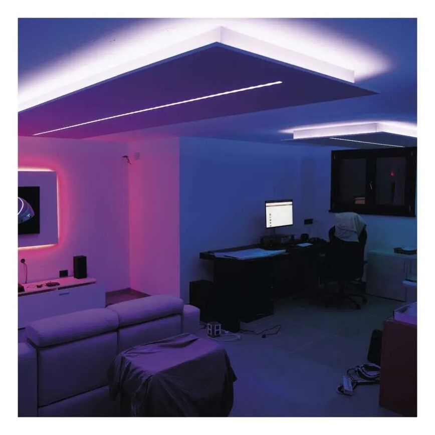 LED RGB+CCT himmennettävä nauha GOSMART LED/11W/230V 2 m 2700-6500K IP44 Wi-Fi + kaukosäädin