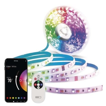 LED RGB+CCT himmennettävä nauha GOSMART LED/11W/230V 2 m 2700-6500K IP44 Wi-Fi + kaukosäädin