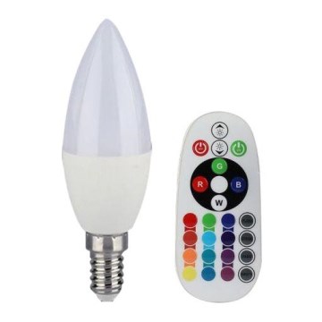 LED RGB himennettävä lamppu E14/3,5W/230V 6400K + kaukosäädin