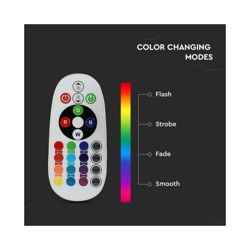 LED RGB himennettävä lamppu E14/3,5W/230V 6400K + kaukosäädin