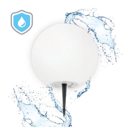 LED RGB himmennettävä aurinkokäyttöinen puutarhapallo LED/5W/3,7V 3000K IP54 2200 mAh halkaisija 40 cm + kaukosäädin