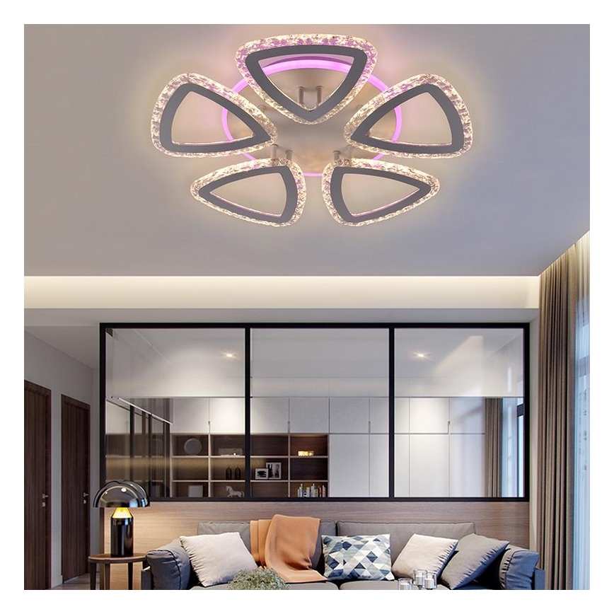 LED RGB himmennettävä pinta-asennettava kattovalaisin LED/70W/230V 3000-6500K + kaukosäädin