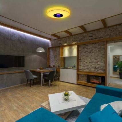 LED RGB Himmennettävä kattovalo MAGIC DISCO LED/18W/230V + kauko-ohjain