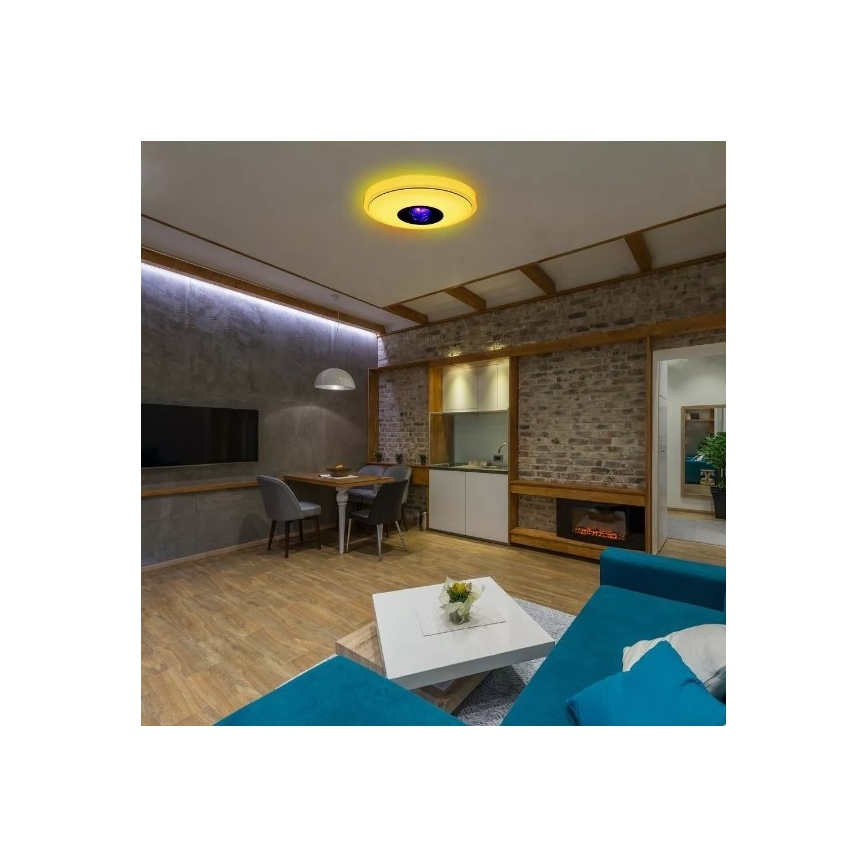 LED RGB Himmennettävä kattovalo MAGIC DISCO LED/18W/230V + kauko-ohjain