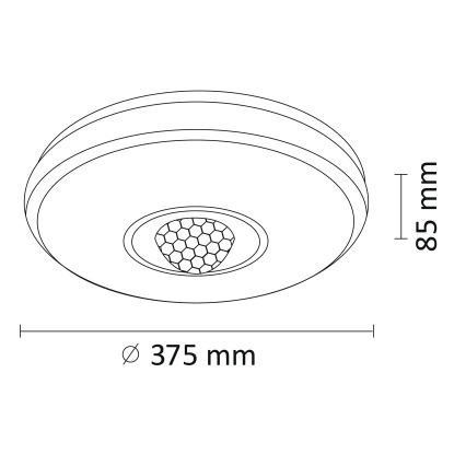 LED RGB Himmennettävä kattovalo MAGIC DISCO LED/18W/230V + kauko-ohjain