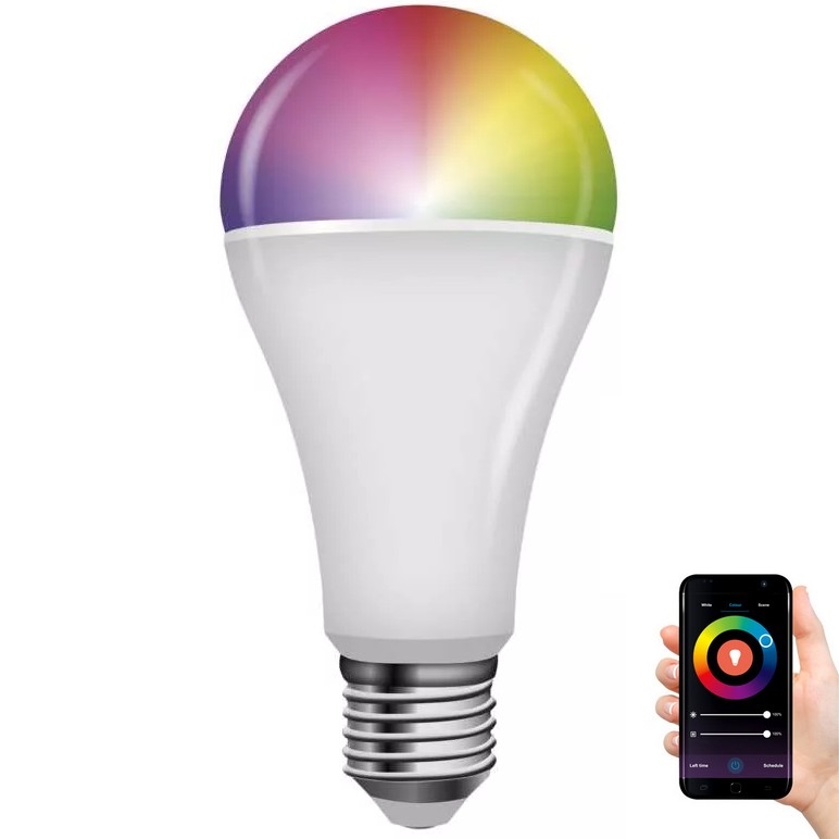 LED RGB himmennettävä lamppu GoSmart A65 E27/14W/230V 2700-6500K Tuya