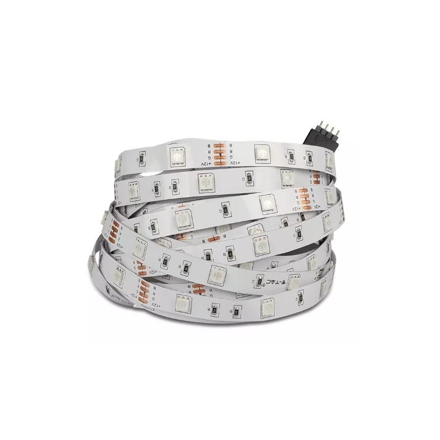 LED RGB himmennettävä nauha 2x5m LED / 4,8W / 230V + RC