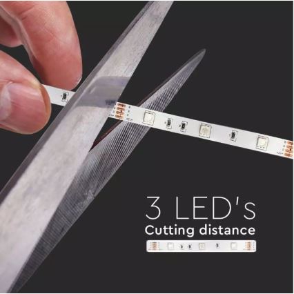 LED RGB himmennettävä nauha 2x5m LED / 4,8W / 230V + RC