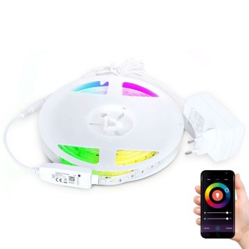 LED RGB Himmennettävä nauha LED/24W/230V 5m 3000-6000K Wi-Fi Tuya