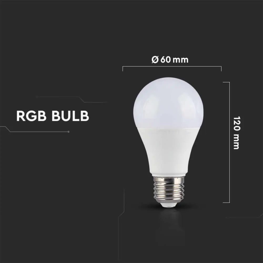 LED RGB Himmennettävä polttimo A60 E27/8,5W/230V 3000K + kaukosäädin
