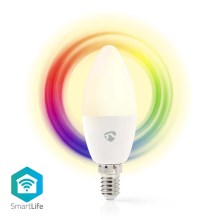 LED RGB Himmennettävä polttimo Smartlife E14/4,9W/230V Wi-Fi 2700-6500K