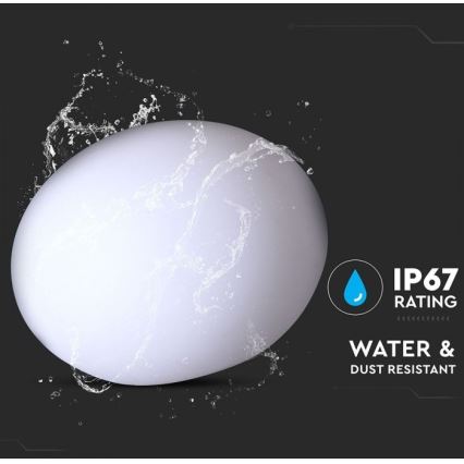 LED RGB himmennettävä ulkovalaisin LED/1W/5V 1000 mAh 20 cm IP67 + kaukosäädin