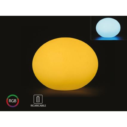 LED RGB himmennettävä ulkovalaisin LED/1W/5V 1000 mAh 20 cm IP67 + kaukosäädin