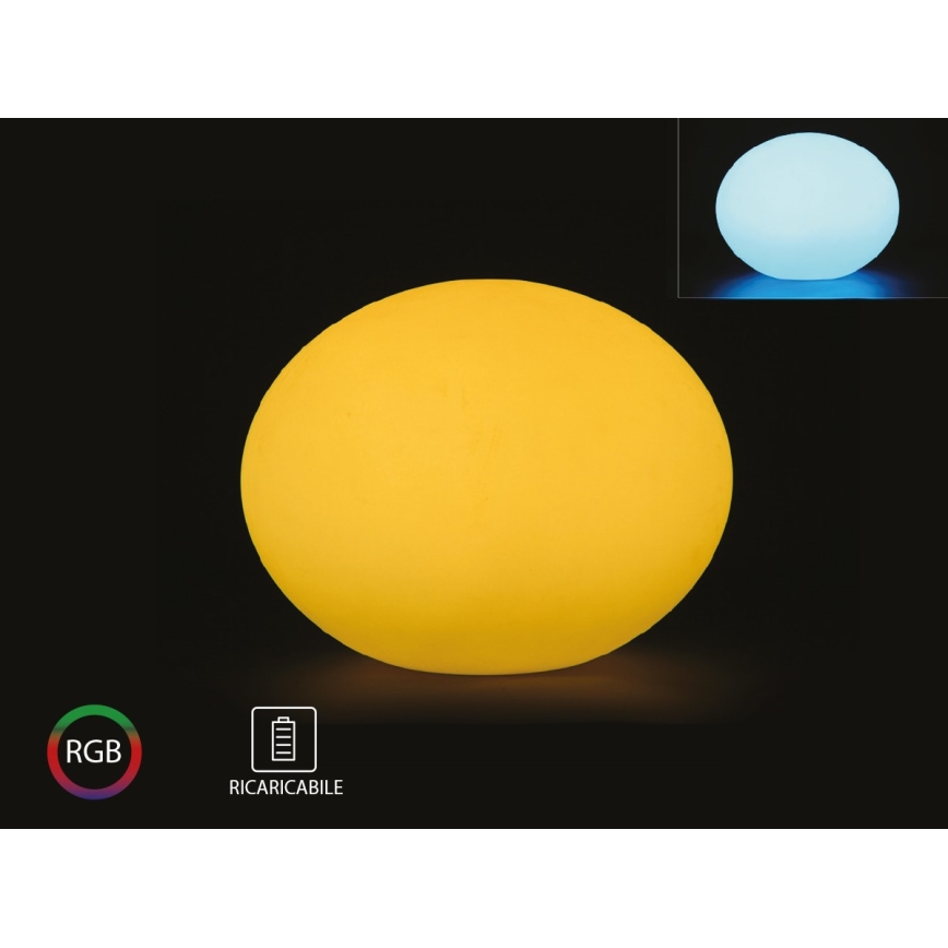 LED RGB himmennettävä ulkovalaisin LED/1W/5V 1000 mAh 20 cm IP67 + kaukosäädin