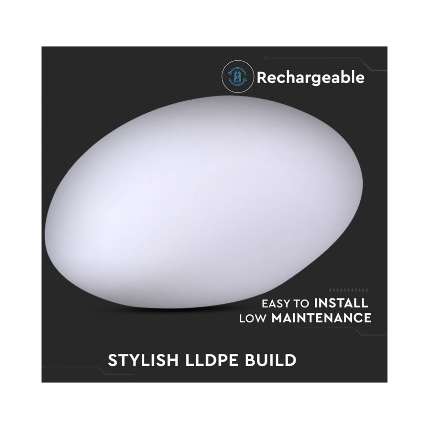 LED RGB himmennettävä ulkovalo LED/1W/5V 28 cm IP67 1000 mAh + kaukosäädin