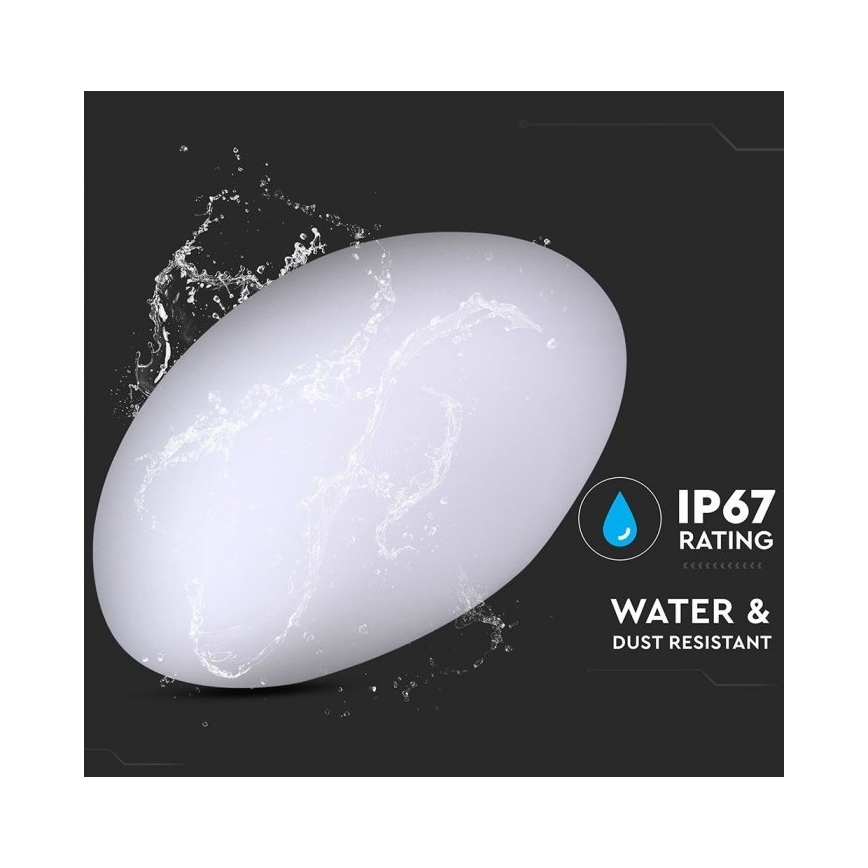 LED RGB himmennettävä ulkovalo LED/1W/5V 28 cm IP67 1000 mAh + kaukosäädin