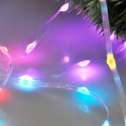 LED RGB Jouluketju LED/10W/5V 10 m USB + kauko-ohjaus