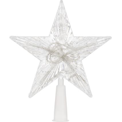 LED RGB joulutähti puuhun 10xLED/2xAA 15cm