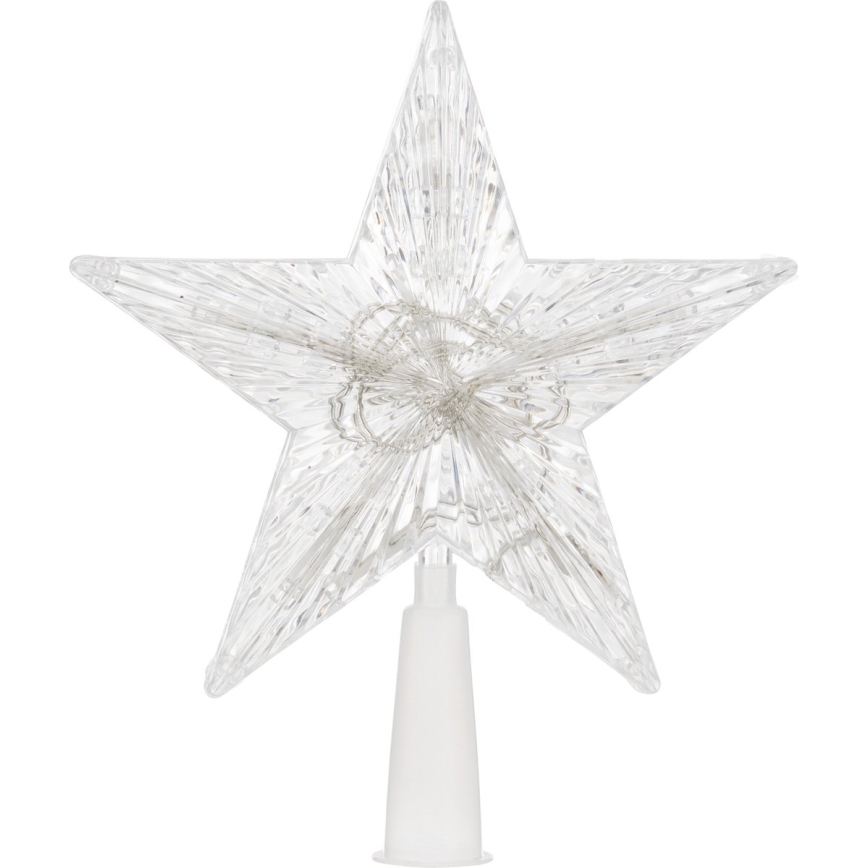 LED RGB joulutähti puuhun 10xLED/2xAA 15cm