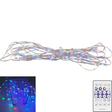 LED RGB jouluvalosarja LED/10W/5V 10 m USB + kaukosäädin