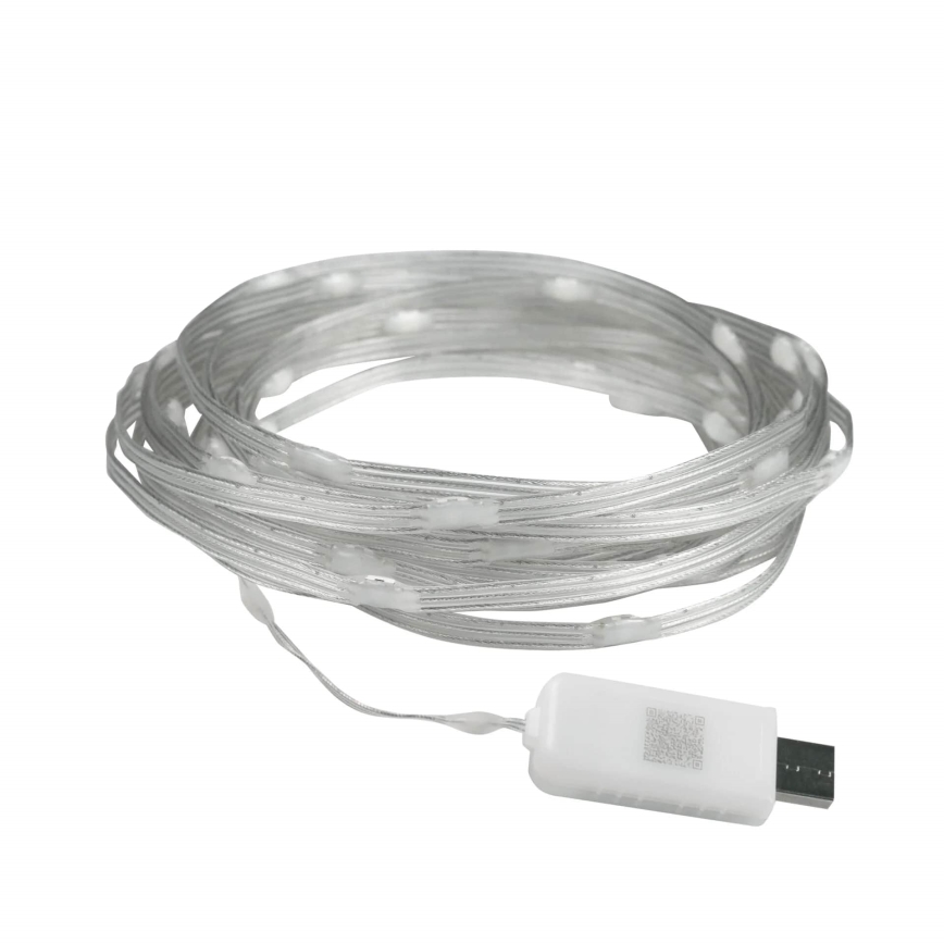 LED RGB jouluvalosarja LED/10W/5V 10 m USB + kaukosäädin
