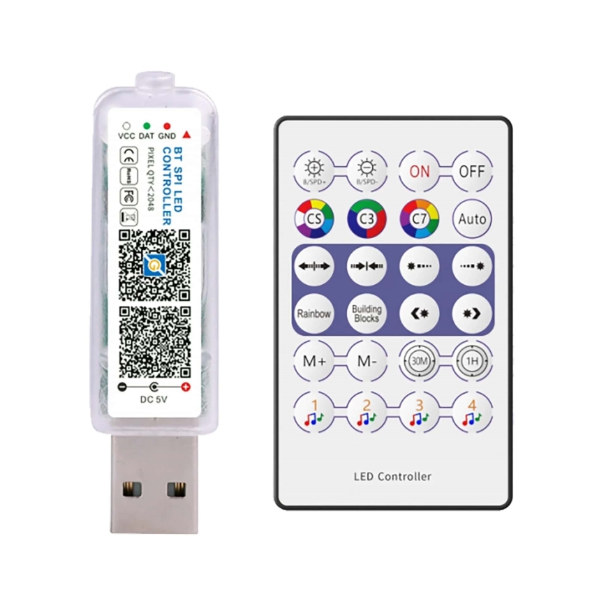 LED RGB jouluvalosarja LED/10W/5V 10 m USB + kaukosäädin