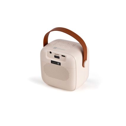 CONNECT IT CSP-1010-BG - LED RGB-kaiutin langattomilla 2Mic-mikrofoneilla 5W/1200 mAh + 2x 400 mAh kerma/kultainen