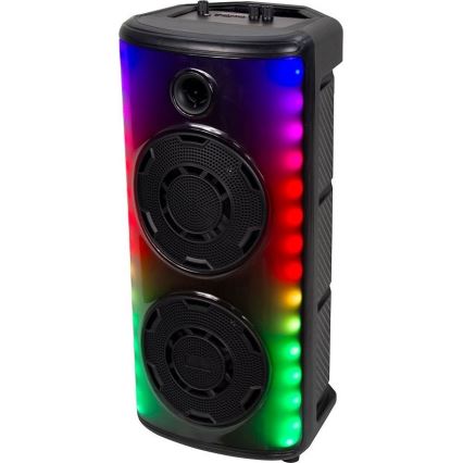 LED RGB Ladattava kaiutin mikrofonilla 600W/2400 mAh + kaukosäädin