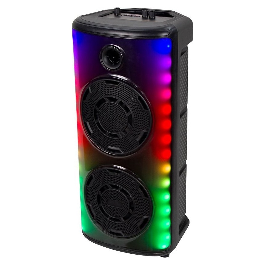 LED RGB Ladattava kaiutin mikrofonilla 600W/2400 mAh + kaukosäädin