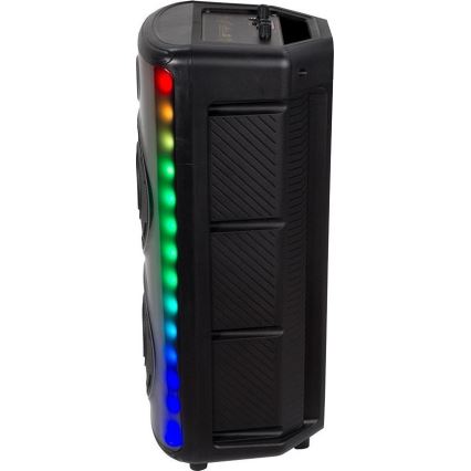 LED RGB Ladattava kaiutin mikrofonilla 600W/2400 mAh + kaukosäädin