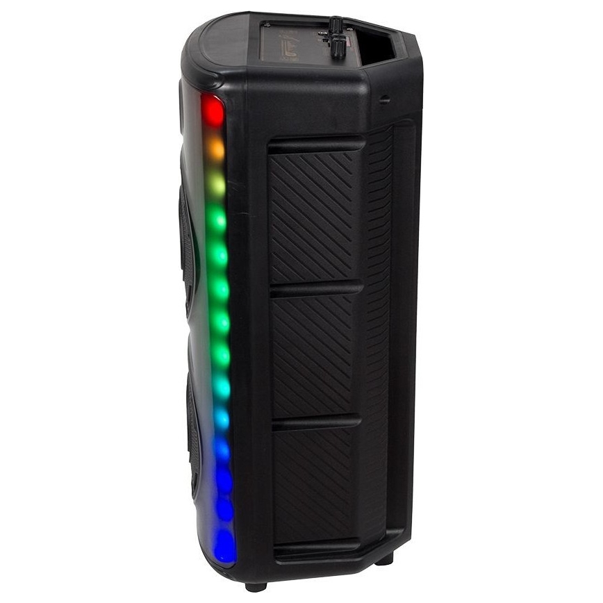 LED RGB Ladattava kaiutin mikrofonilla 600W/2400 mAh + kaukosäädin
