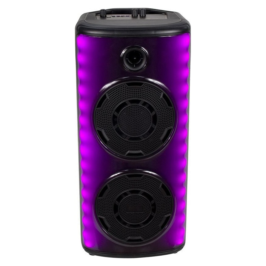 LED RGB Ladattava kaiutin mikrofonilla 600W/2400 mAh + kaukosäädin