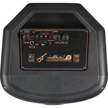 LED RGB Ladattava kaiutin mikrofonilla 600W/2400 mAh + kaukosäädin