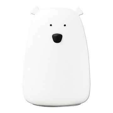 LED RGB Lasten kosketuslamppu BEAR LED/0,8W/5V valkoinen + USB