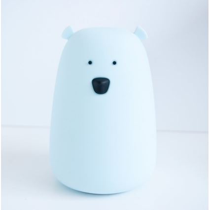 LED RGB Lasten kosketuslamppu BEAR LED/0,8W/5V valkoinen + USB