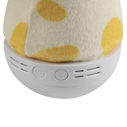 LED RGB Lasten yöpöytälamppu melodialla 3xAAA/5V kirahvi