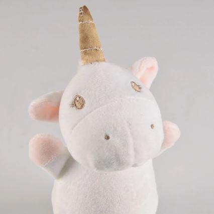 LED RGB Lasten yöpöytälamppu melodialla 3xAAA/5V yksisarvinen