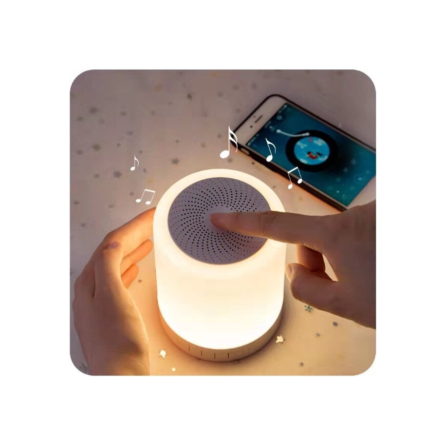 LED RGB Pöytälamppu kaiuttimella LED/5V