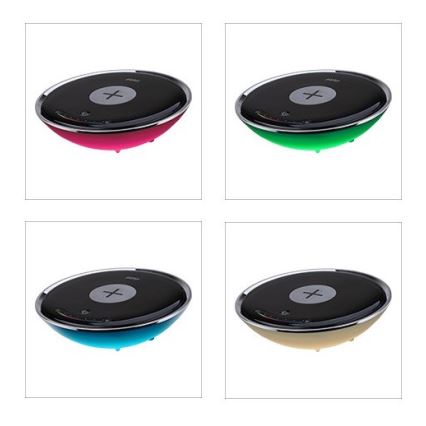 LED RGB Pöytävalaisin langattomalla latauksella LED/10W/230V